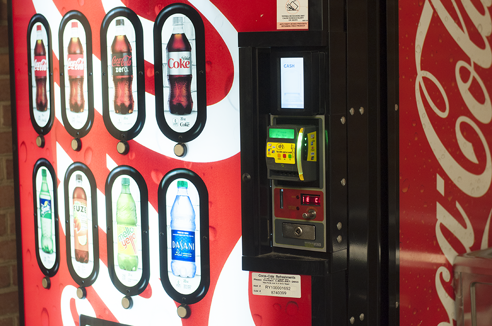 NAAZ MODAN/THE HOYA
All 95 Coca-Cola vending machines on the main campus and law center have been upgraded to be compatible with payments by credit card, Apple Pay or Google Wallet in addition to payments by cash and GoCard.