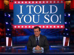 Colbert: 1 #CancelColbert: Go home. 