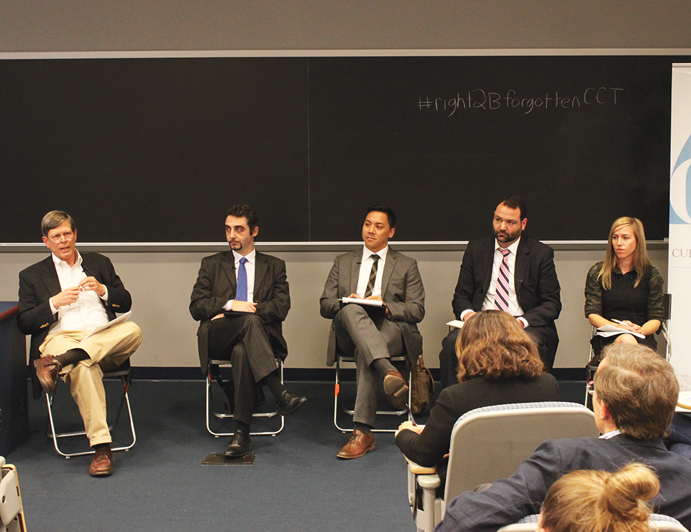 CHARLIE LOWE/THE HOYA
A panel discussed European internet privacy laws on Monday.