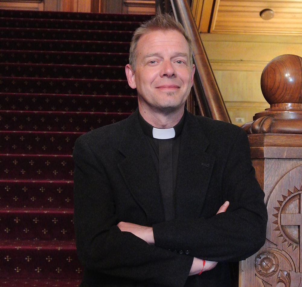 KRISTEN SKILLMAN/THE HOYA
Fr. Gregory Schenden, S.J., came to Georgetown this fall as the new Roman Catholic Chaplain, replacing Fr. Pat Rogers, S.J. 