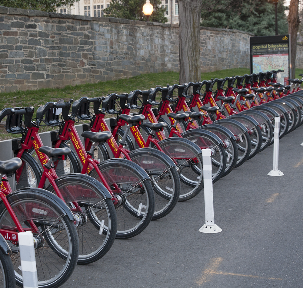 MICHELLE XU/THE HOYA
D.C.’s Capital Bikeshare program offers bicycle rentals in the District.