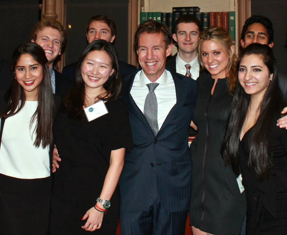 GEORGETOWN RETAIL & LUXURY ASSOCIATION
Members of GRLA posed with Chanel President and COO John Galantic when he spoke in Gaston Hall last January.