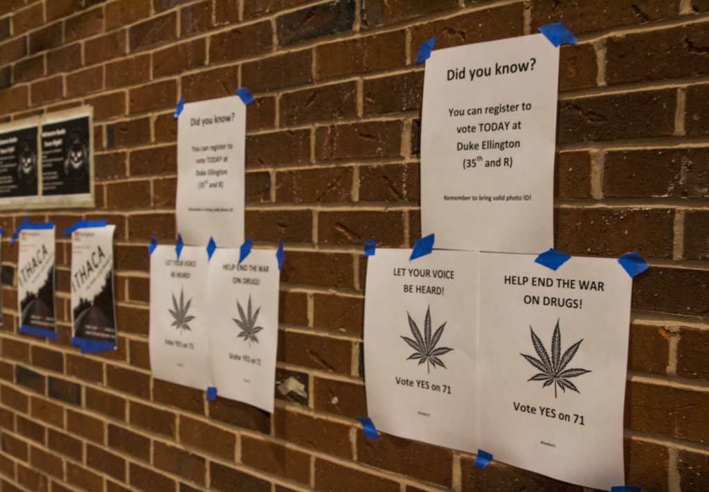 FILE PHOTO: DANIEL SMITH/THE HOYA
Initiative 71, which passed in November with 69 percent of the vote and which legalizes marijuana, will go into effect at 12:01 a.m. Thursday after the conclusion of a 30-day congressional review period.