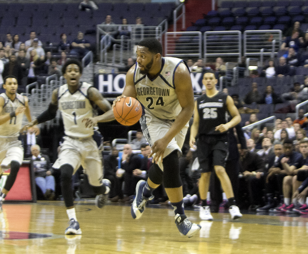 Senior center Joshua Smith will matchup against the Big Easts premiere shot blocker, junior center Chris Obekpa, when the Hoyas face St. Johns tonight.