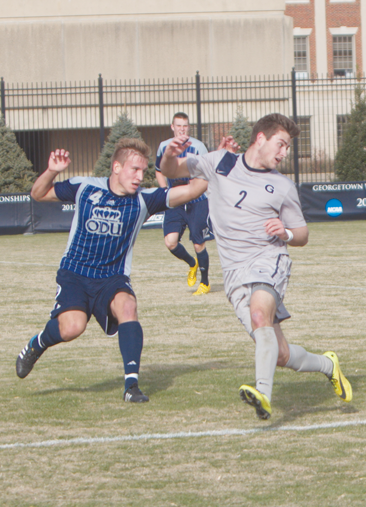FILE PHOTO: CLAIRE SOISSON/THE HOYA
Senior midfielder Austin Martz scored four goals and had 11 points during his final season on the Hilltop and started all 21 games.