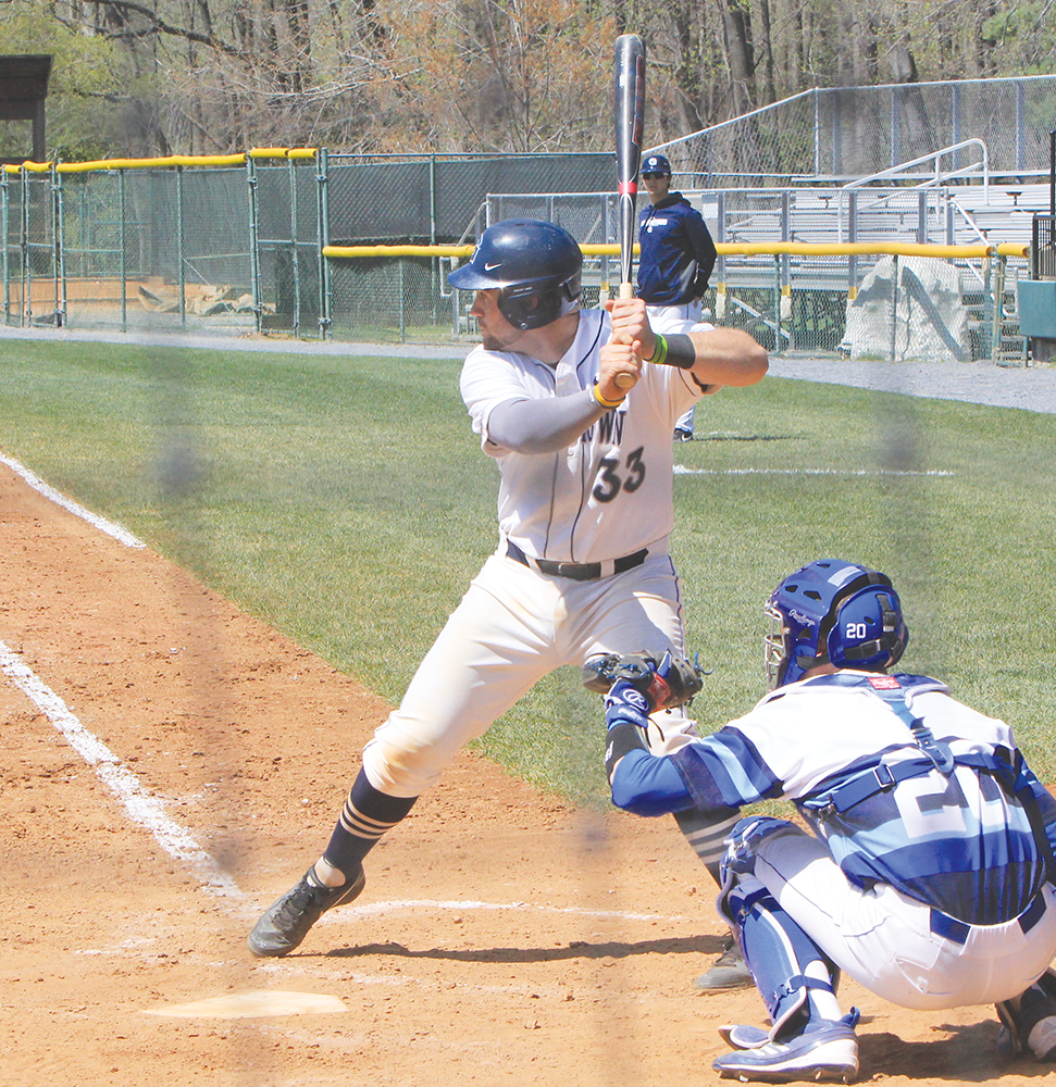FILE PHOTO: MICHELLE XU/THE HOYA
Senior shortstop Ryan Busch had three hits, which tied the game-high, one RBI and one run in Georgetown’s 8-1 victory over Navy.