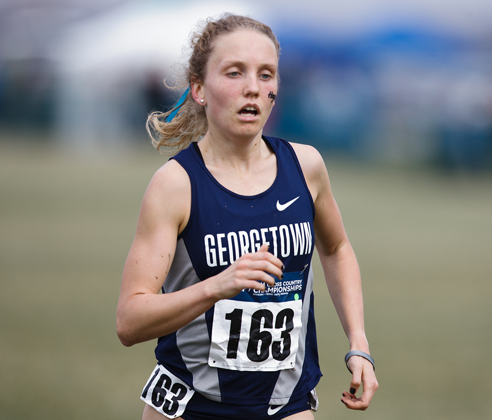 COURTESY GEORGETOWN SPORTS INFORMATION
Senior All-American Katrina Coogan has taken an unconventional route to Georgetown, but has ultimately developed into one of the best runners in the nation.