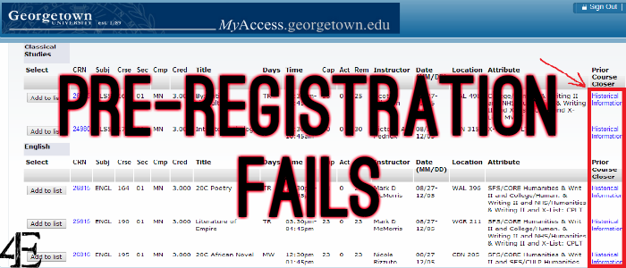 Pre-Registration Fails