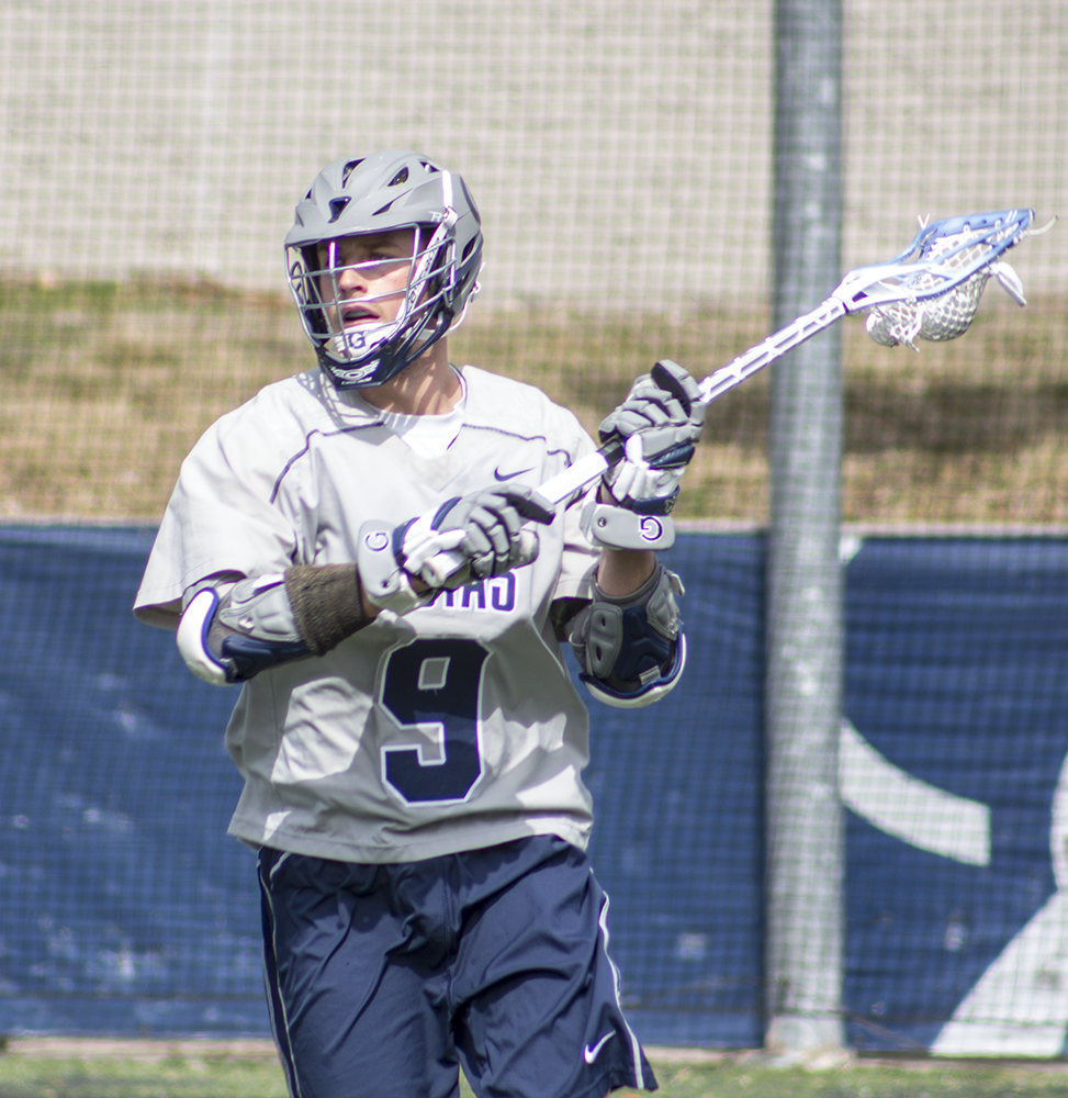 FILE PHOTO: CLAIRE SOISSON/THE HOYA
Former Georgetown attack Reilly O’Connor was selected with the seventh overall pick of the National Lacrosse League Draft Sept. 28. O’Connor scored 66 goals for Georgetown from 2012-15. 