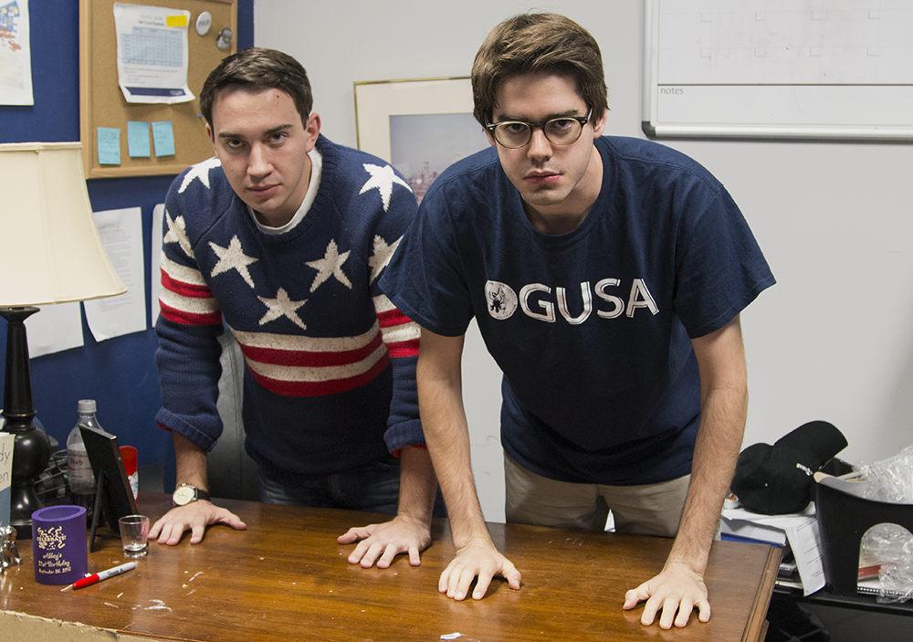 ISABEL BINAMIRA/THE HOYA
GUSA President Joe Luther (COL ’16), left, and Vice President Connor Rohan (COL ’16) are poised to reposition themselves toward student engagment, delegating policy initiatives.