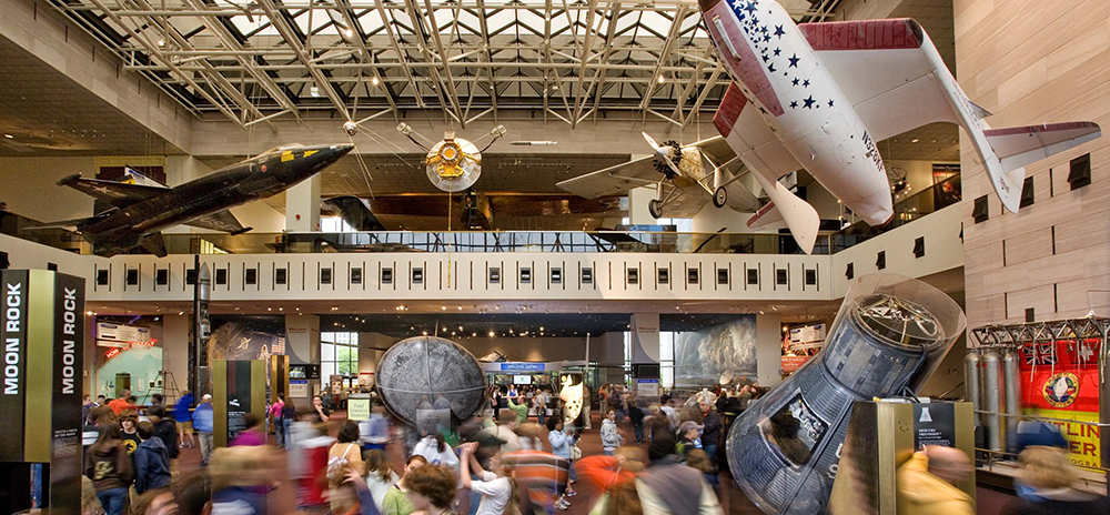 COURTESY SMITHSONIAN INSTITUTE
The “Explainers,” the National Air and Space Museum’s cohort of student volunteers, will soon be supplemented with electronic programming following a recent grant awarded by General Electric Aviation.