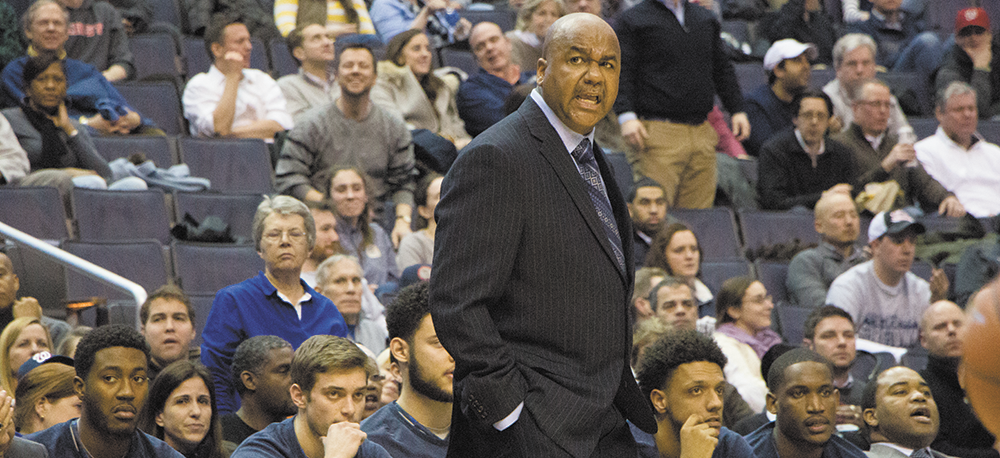 FILE PHOTO: CLAIRE SOISSON/THE HOYA
Head Coach John Thompson III led Georgetown to the Final Four in 2007, but the Hoyas have not reached the Sweet 16 since that year. 