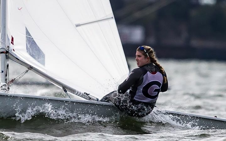 COURTESY GEORGETOWN SPORTS INFORMATION
Freshman Haddon Hughes is the first Hoya to win the Intercollegiate Sailing Association Women’s Singlehanded National Championship individual title.