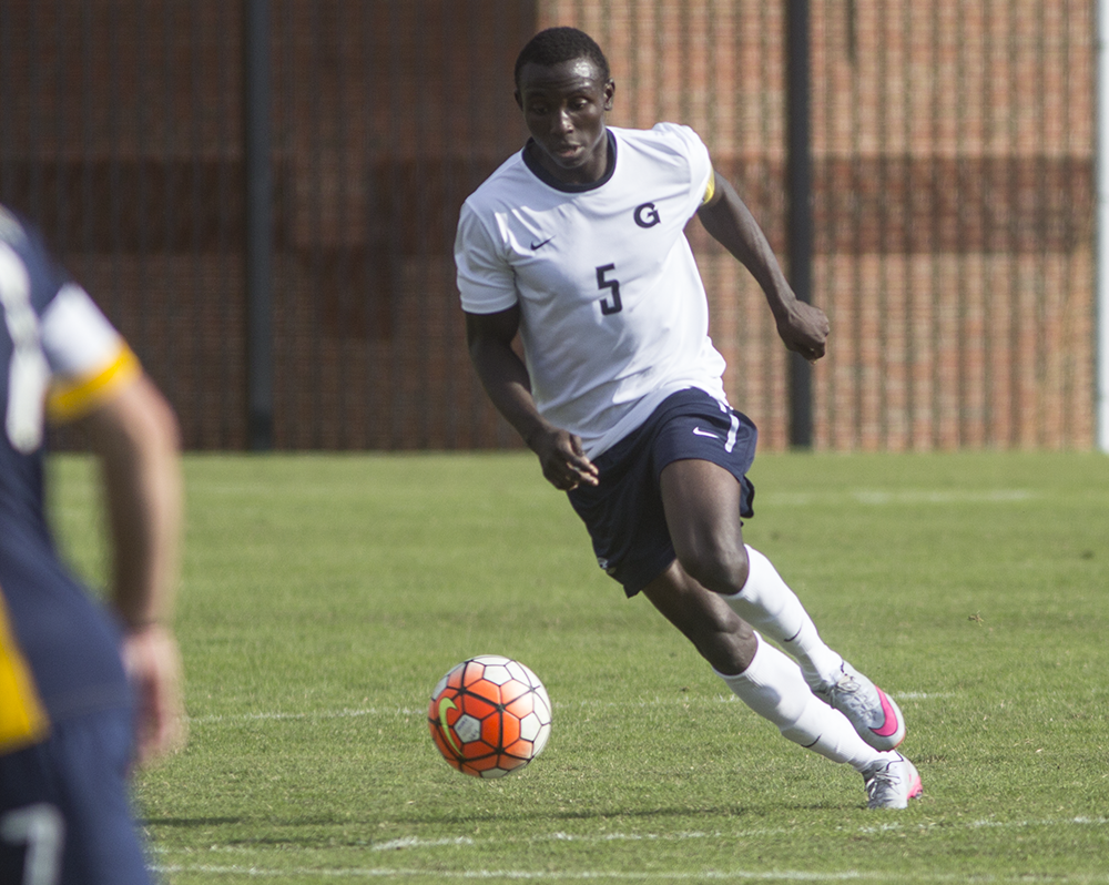 FILE PHOTO: NAAZ MODAN/THE HOYA
Junior defender Joshua Yaro was named the Big East Defensive Player of the Year for the second consecutive year. Georgetown was eliminated from the NCAA tournament Sunday by Boston College.