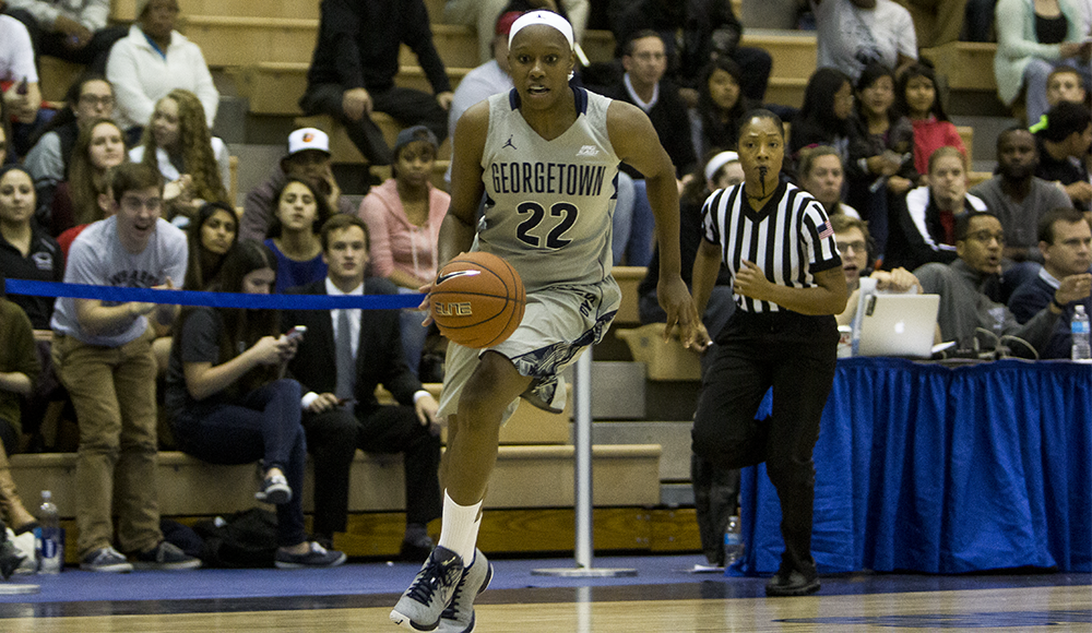 KARLA LEYJA/THE HOYA
Senior guard/forward Logan Battle scored seven straight points in the third quarter of Georgetown’s 75-72 win over Marquette Friday night.