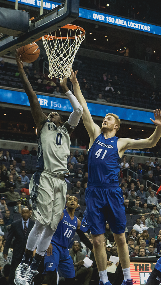 DANIEL KREYTAK/THE HOYA
Sophomore guard L.J. Peak scored a season-high 22 points against Butler and is one of two Hoyas averaging double digits in points per game with 10.8.
