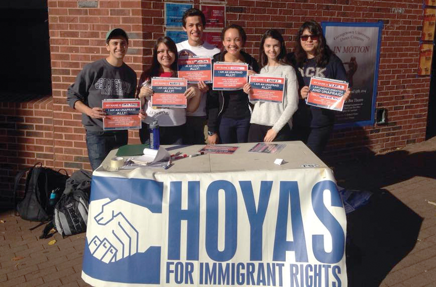 courtesy hoyas for immigrant rights
Student advocacy group Hoyas for Immigrant Rights coordinated with UndocuHoyas to produce a petition.