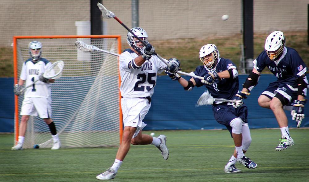 FILE PHOTO: CLAIRE SOISSON/THE HOYA
Junior defender Charlie Ford picked up two ground balls in Georgetown’s 17-4 home loss to No. 4 Denver. Ford has tallied 20 ground balls and has caused five turnovers so far this season.
