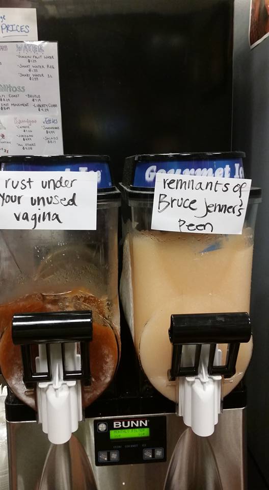 REUBEN ATKINS
Students of Georgetown, Inc. storefront Hoya Snaxa has been criticized for signs posted on its slushie machines.