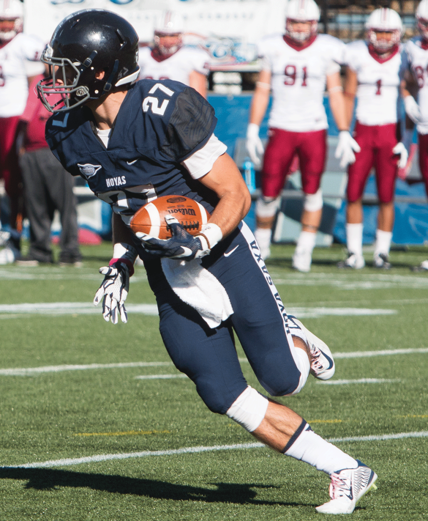 FILE PHOTO: KARLA LEYJA/THE HOYA
Senior wide receiver Jake DeCicco started 11 games and had a team-high 60 receptions and 705 receiving yards this season.
