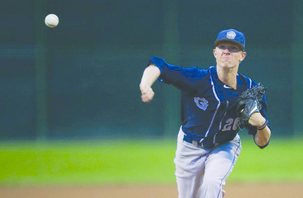 GEORGETOWN ATHLETICS
Junior pitcher Simon Mathews was 5-4 in the 2015-16 season. He had an ERA of 2.45 and threw a team-leading five complete games to go along with a team-high 95.1 innings pitched. 