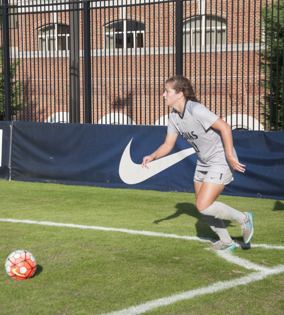 FILE PHOTO: ELIZA MINEAUX/THE HOYA
Junior midfielder Rachel Corboz leads the team in assists with six and is second on the team in goals with eight. She also leads the team in shots and shots on goal.