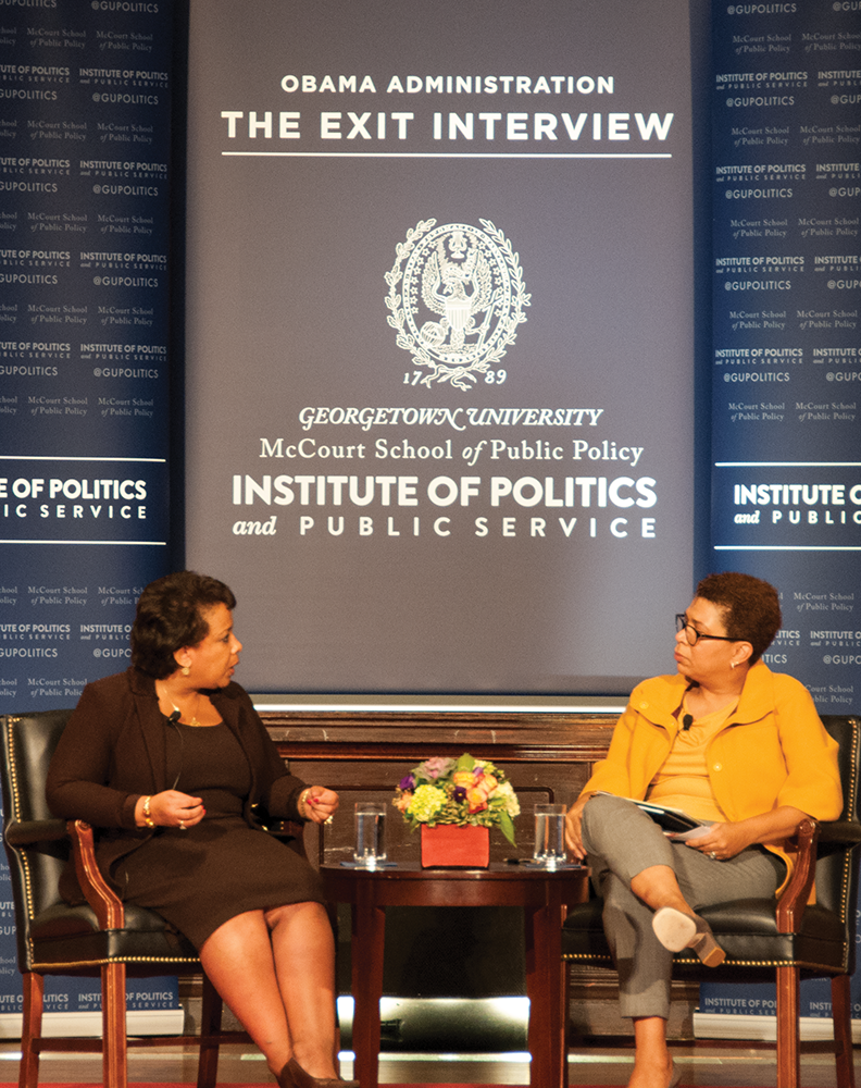 YEON CHO FOR THE HOYA
U.S. Attorney General Loretta Lynch discussed a national data collection program in her “Exit Interview.”