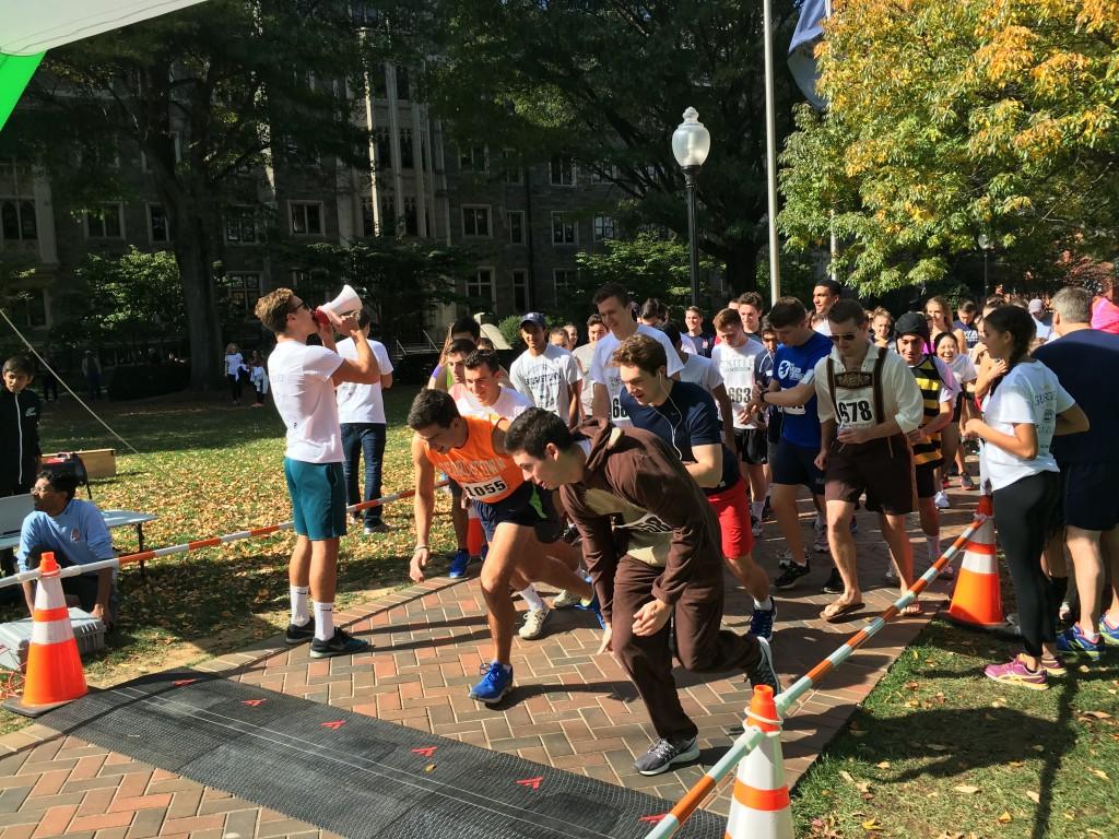 COLIN MALONEY/THE HOYA
One hundred fifty-five runners took part in a 5K marathon sponsored by Sigma Phi Epsilon to raise almost $9,000 for Doorways for Women and Family, a charity that supports victims of domestic violence. 