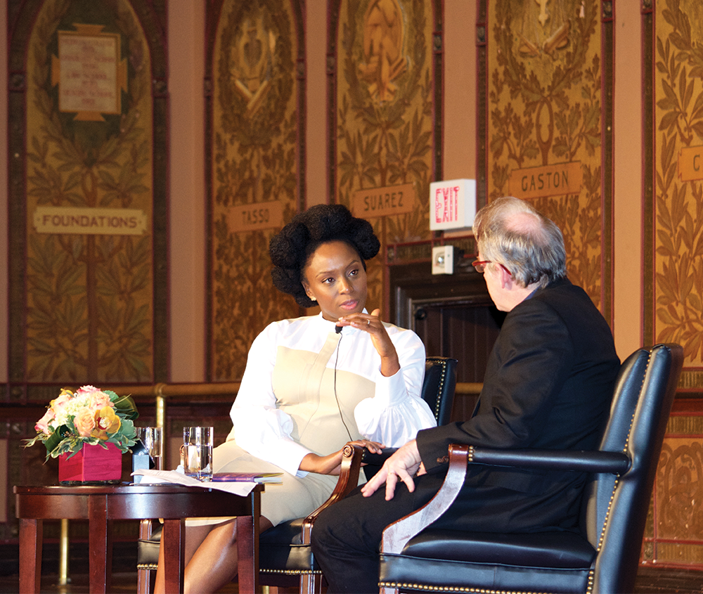 SPENCER COOK FOR THE HOYA
Writer and activist Chimamanda Ngozi Adichie argued that religion and feminism are not mutually exclusive in Gaston Hall yesterday.