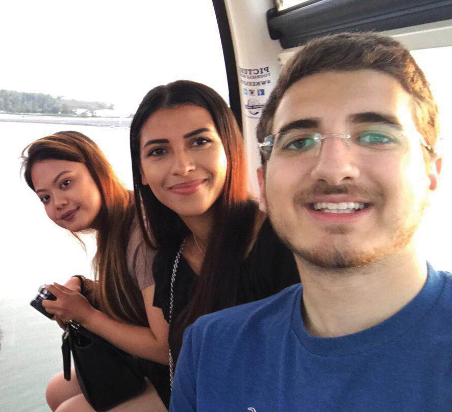 COURTESY JAMAL KHATIB
Normeanne Joyce Sison, left, Maryam al-Wehaibi and Jamal Khatib are three of the 10 students of the School of Foreign Service in Qatar currently studying for a semester at Georgetown’s main campus as foreign exchange students.