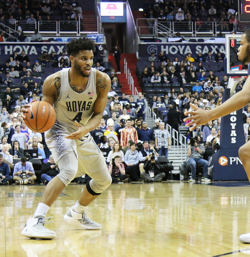 SUBUL MALIK/THE HOYA
Sophomore guard Jagan Mosely tallied 7 points off the bench for the Hoyas on 3 of 5 shooting, as the team fell 85-77 to the Creighton Bluejays.