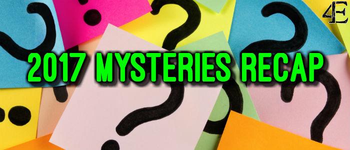The Mysteries of 2017: A Recap