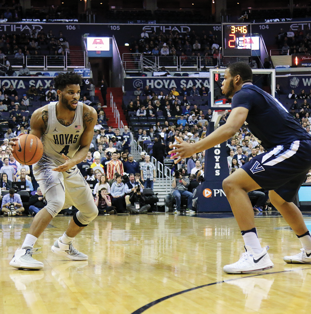 SUBUL MALIK FOR THE HOYA
Sophomore Guard Jagan Mosely scored 6 points in Wednesdays loss to Villanova, the programs largest defeat in 43 years.