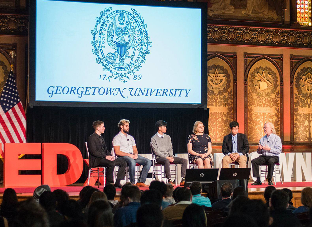 TEDXGEORGETOWN
Fourteen speakers, including professors, students and chaplins, spoke at the seventh annual TEDxGeorgetown conference. The speeches focused on the theme “Ignite.”