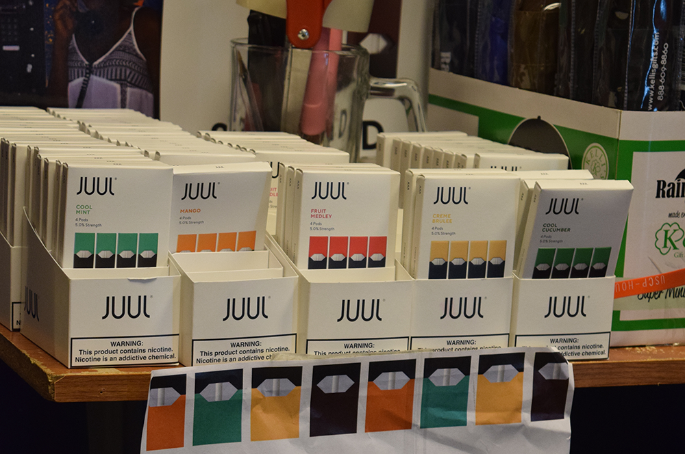 KIKI SCHMALFUSS / THE HOYA
Juul Labs announced Nov. 13 that it will remove some of its products from stores, a move that will affect The Corp. 