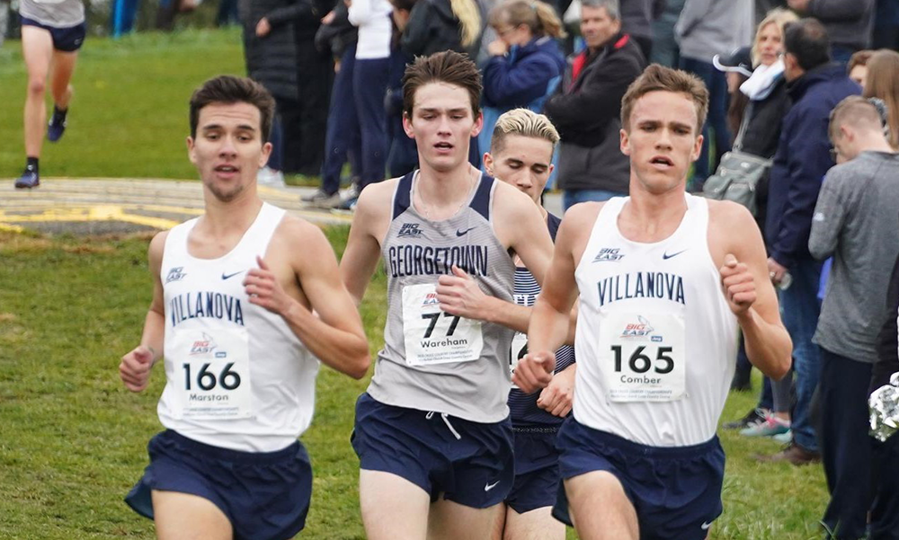 Senior distance runner Nick Wareham finished first for the Hoyas at the ----. In  his career, Wareham has a personal record time in the 1500m of 3:44.68.
GU HOYAS