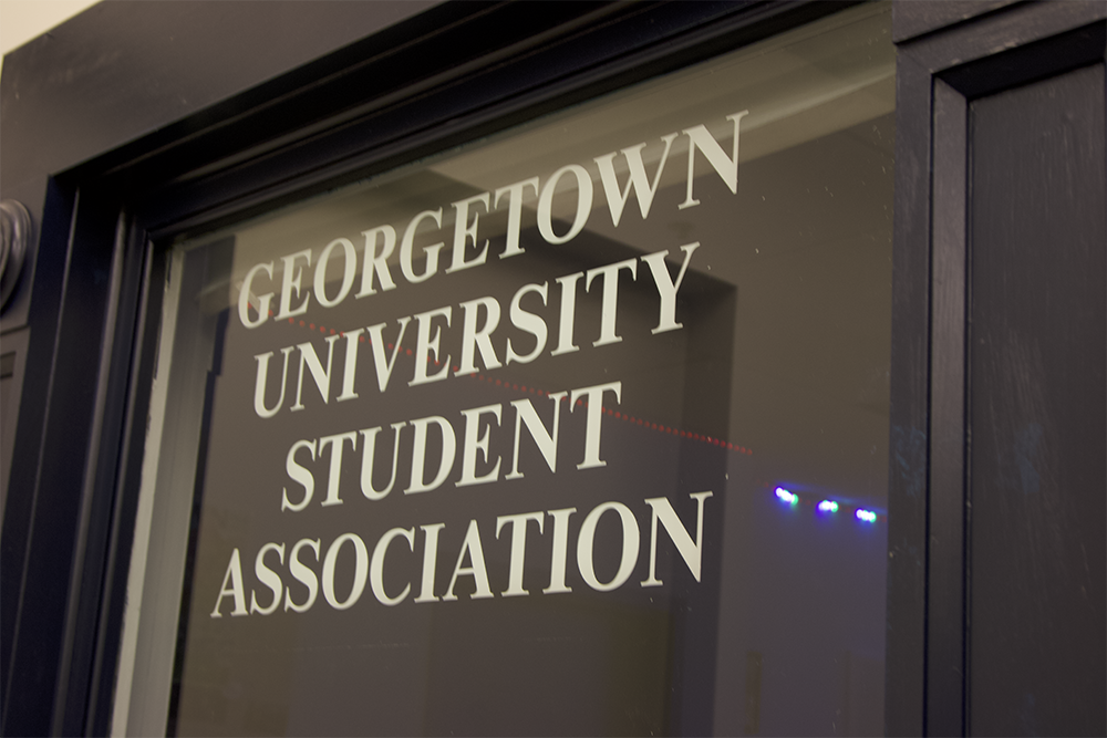 JULIA ALVEY / THE HOYA | Twelve students were elected to the Georgetown University Student Associate senate Wednesday evening. 