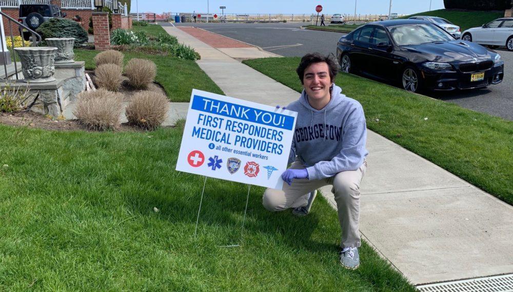 MSB Freshman Raises $30,000 for Medical Workers With Sign-Making Business