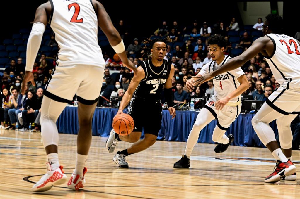 Men’s Basketball | Hoyas Fall Flat in Loss to San Diego State 56-73