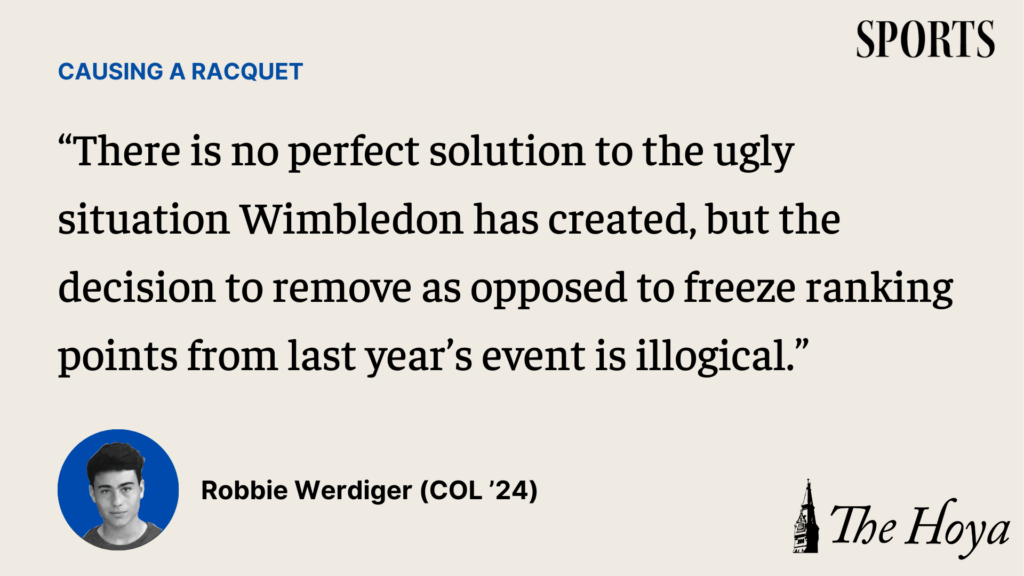 WERDIGER+%7C+Wimbledon%E2%80%99s+Decision+To+Ban+Russian+and+Belarusian+Players+Sparks+Controversy