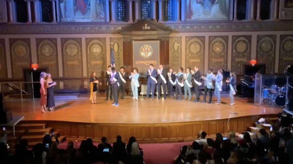 Pageant Kings Take Over Gaston Hall Stage in Mr. Georgetown