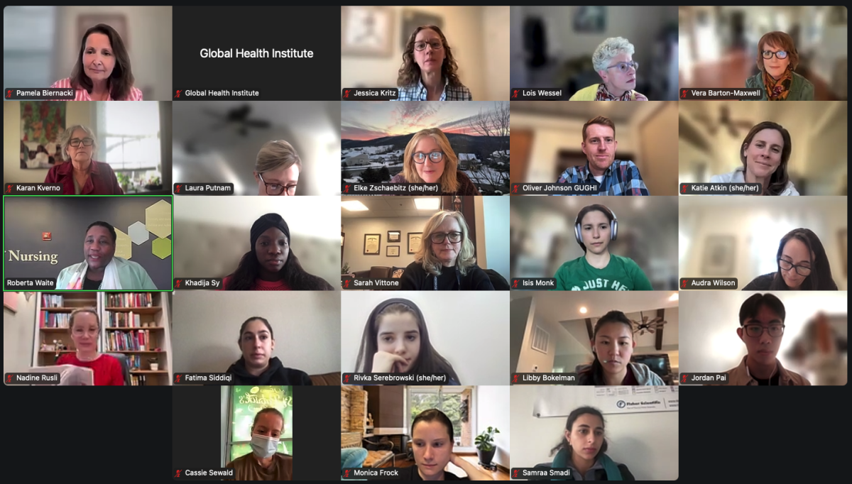Georgetown University students devised solutions addressing wildfires and health care in immigrant communities based on a fictional case study set in California during a virtual event March 10.