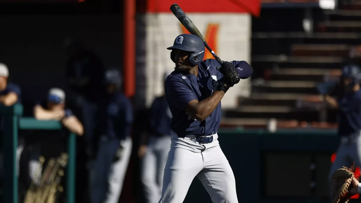 Despite a back-and-forth first few innings, the Georgetown University baseball team lost to the University of Maryland Terrapins 14-7 on March 18. (GU Hoyas)