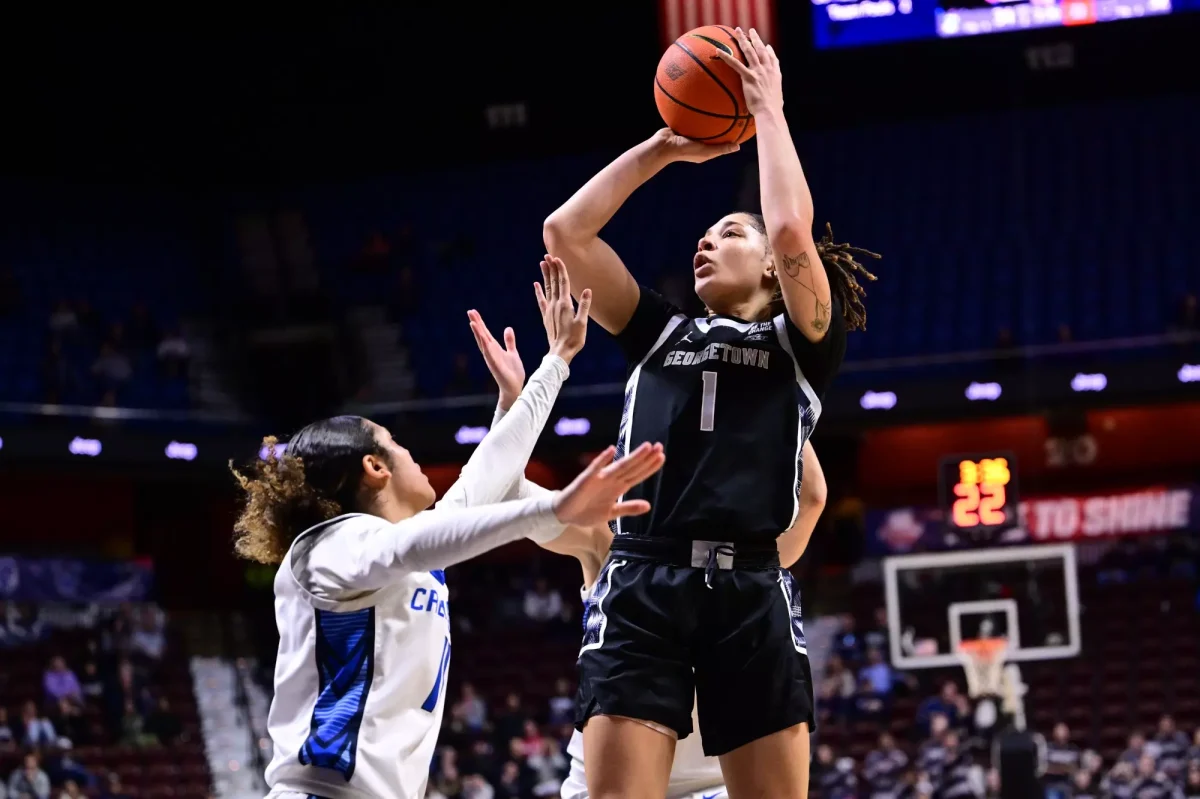 GUHoyas | The No. 10 seed Georgetown University women’s basketball team led the heavily-favored No. 2 seed Creighton University Bluejays by as much as 12, but ultimately fell 72-70.