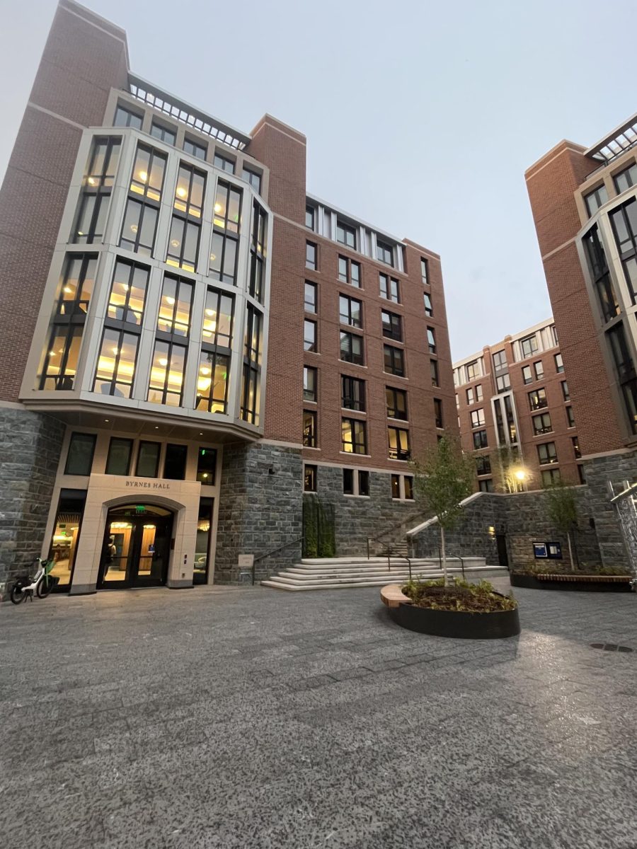 Ruth Abramovitz/The Hoya | Students moved into the newest residential building on campus, which is replacing Henle Village, for the first time this Fall. 