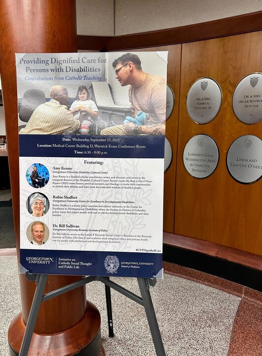 Ruth Noll for The Hoya | Georgetown faculty discussed how Catholic social teachings can inform and improve dignified care for people with disabilities.