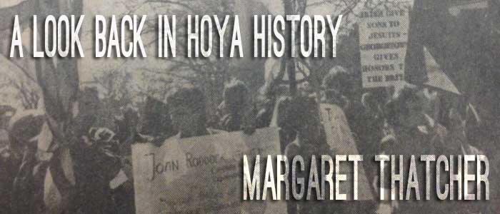 A Look Back In Hoya History: Margaret Thatcher on the Hilltop