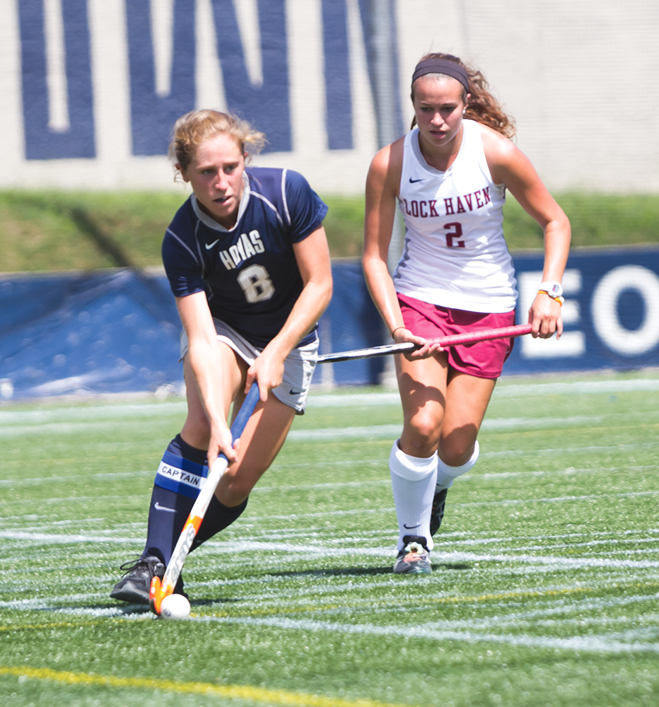 JULIA HENNRIKUS/THE HOYA
Junior midfielder and captain Louise Chakejian set up Georgetown’s only goal of the game, which was scored by freshman forward Megan Parsons. 