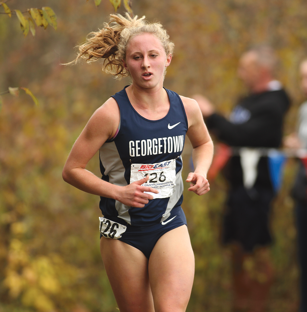 COURTESY GU SPORTS INFORMATION
Senior Andrea Keklak recorded a race time of 18:19.30 at the Sept. 13 James Madison Invitational, the third-fastest time in course history.