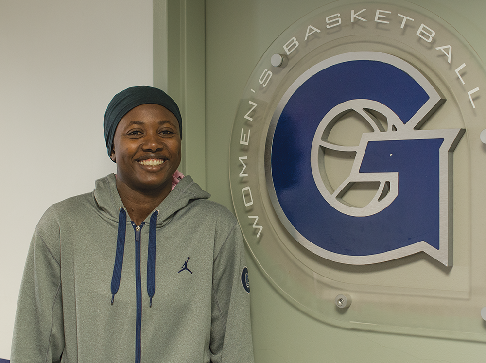 NATE MOULTON FOR THE HOYA

Georgetown basketball player Ki-Ke Rafiu (COL 16) had been taking sports clothes home to Nigeria to encourage sports.